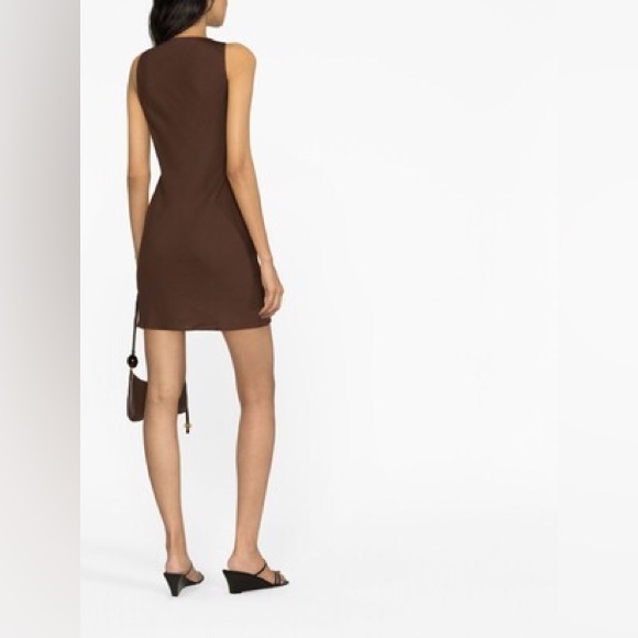 Reformation Calix Mini Dress Brown 🤎 NWT - Picture 2 of 7